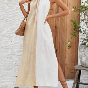 Two-Tone Maxi Dress